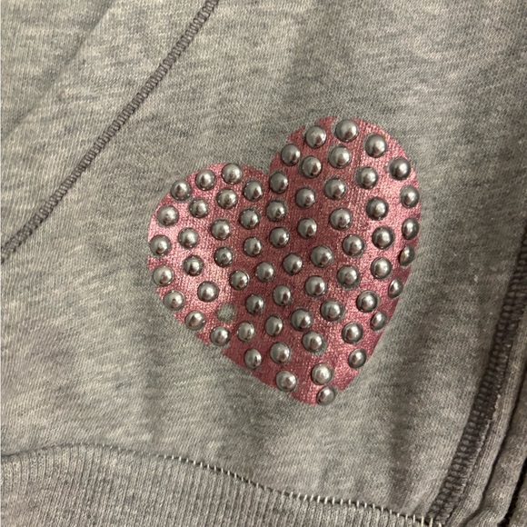 Y2K PINK Victoria's Secret Gray Full Zip Hoodie - Picture 5 of 6